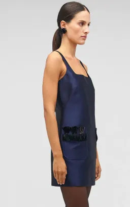 Oroton fringe beaded mini dress size 10 for rent on The Volte - image 4