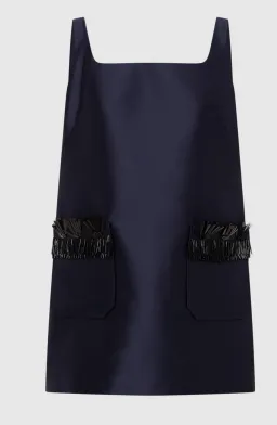Oroton fringe beaded mini dress size 10 for rent on The Volte - image 2