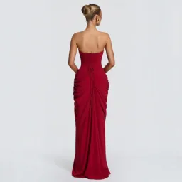 BABYBOO Cyra Maxi Dress - Deep Red Size Small for rent on The Volte - image 5