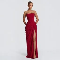 BABYBOO Cyra Maxi Dress - Deep Red Size Small for rent on The Volte - image 4