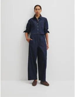 Country Road Pocket Denim Shirt Size 4 Indigo Rinse for rent on The Volte - image 3