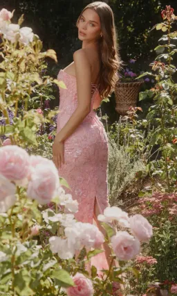 House of CB Anisa pink hand beaded embellished strapless maxi dress Size XS for rent on The Volte - image 2