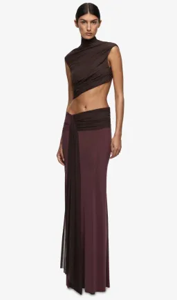 BEC AND BRIDGE CONNIE MAXI DRESS - AUBERGINE/DARK CHOC for rent on The Volte - image 1