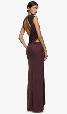 BEC AND BRIDGE CONNIE MAXI DRESS - AUBERGINE/DARK CHOC for rent on The Volte - image 2