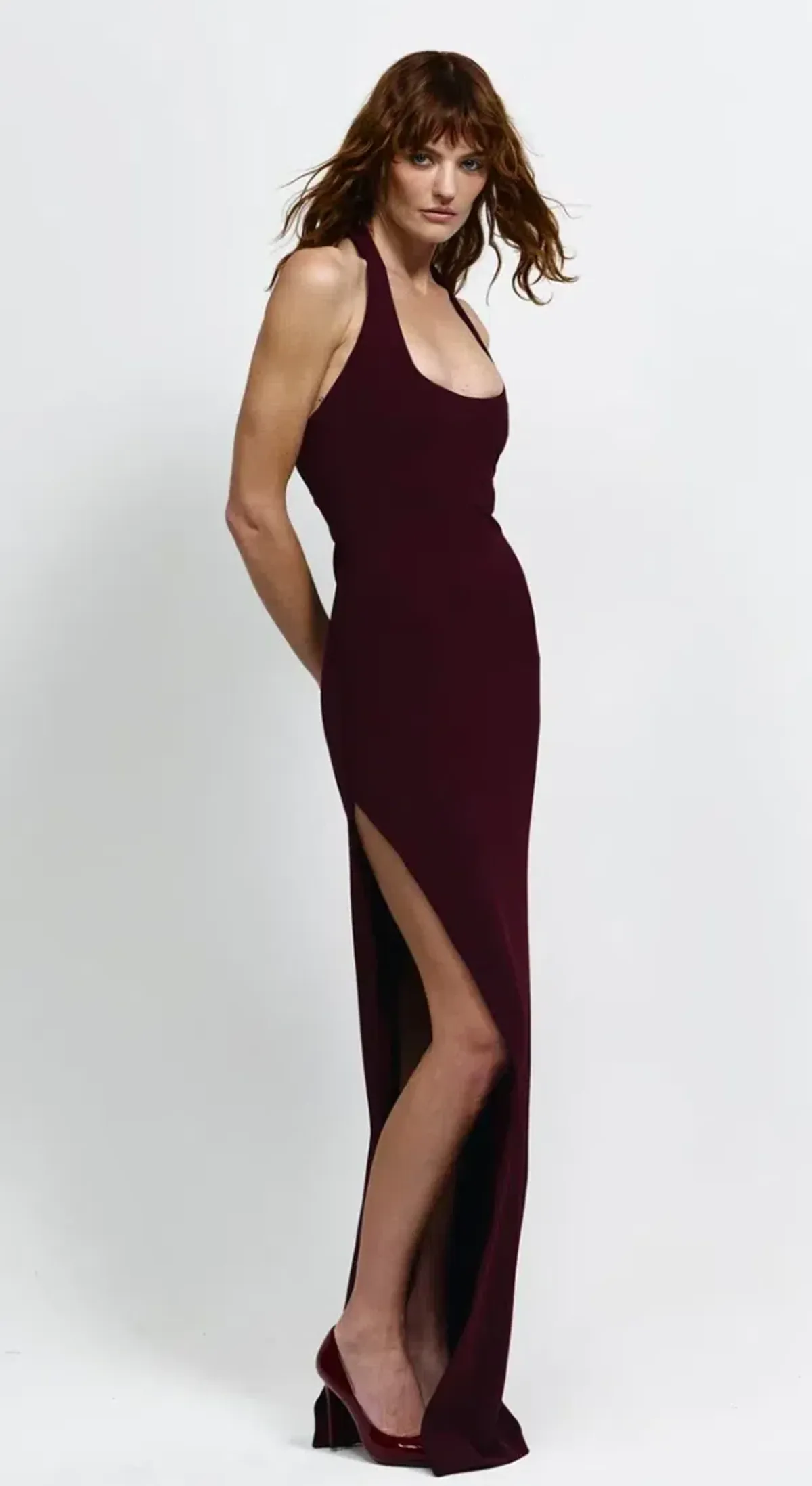 EFFIE KATS MYLA GOWN IN WINE SIZE 8 - Image 3