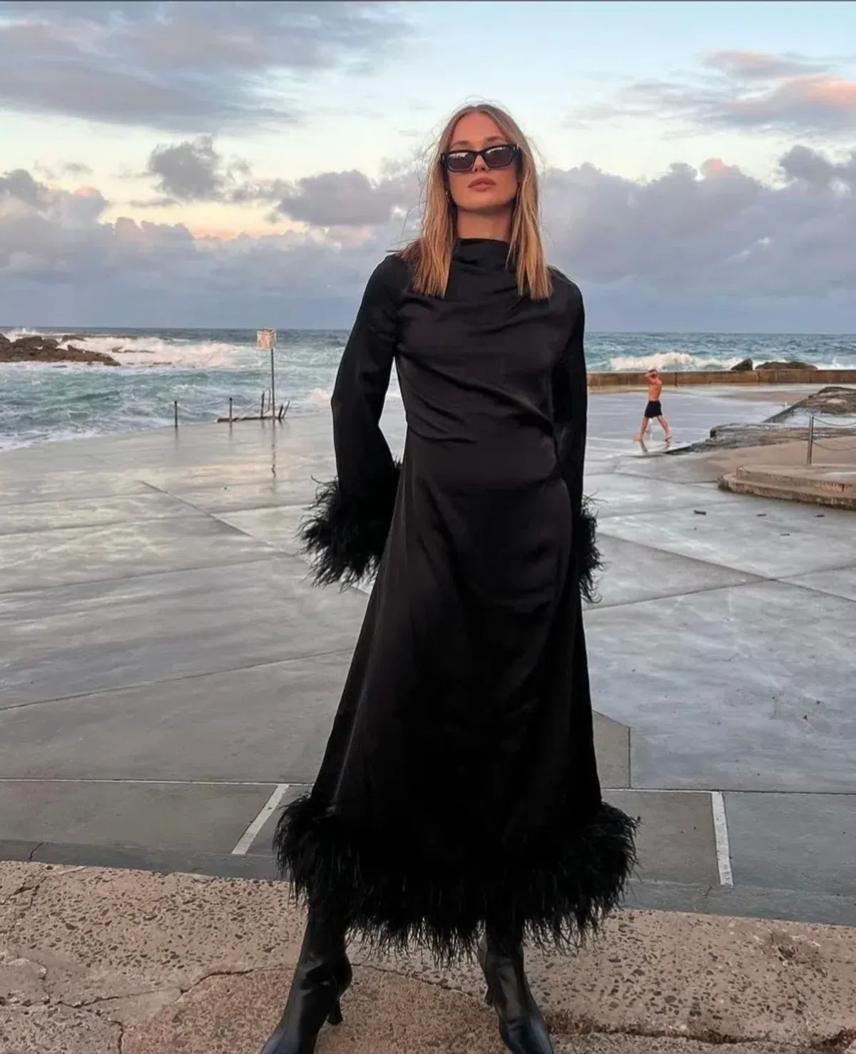 Rachel Gilbert Pietro Dress in Black Size 2/AU10 - Image 1
