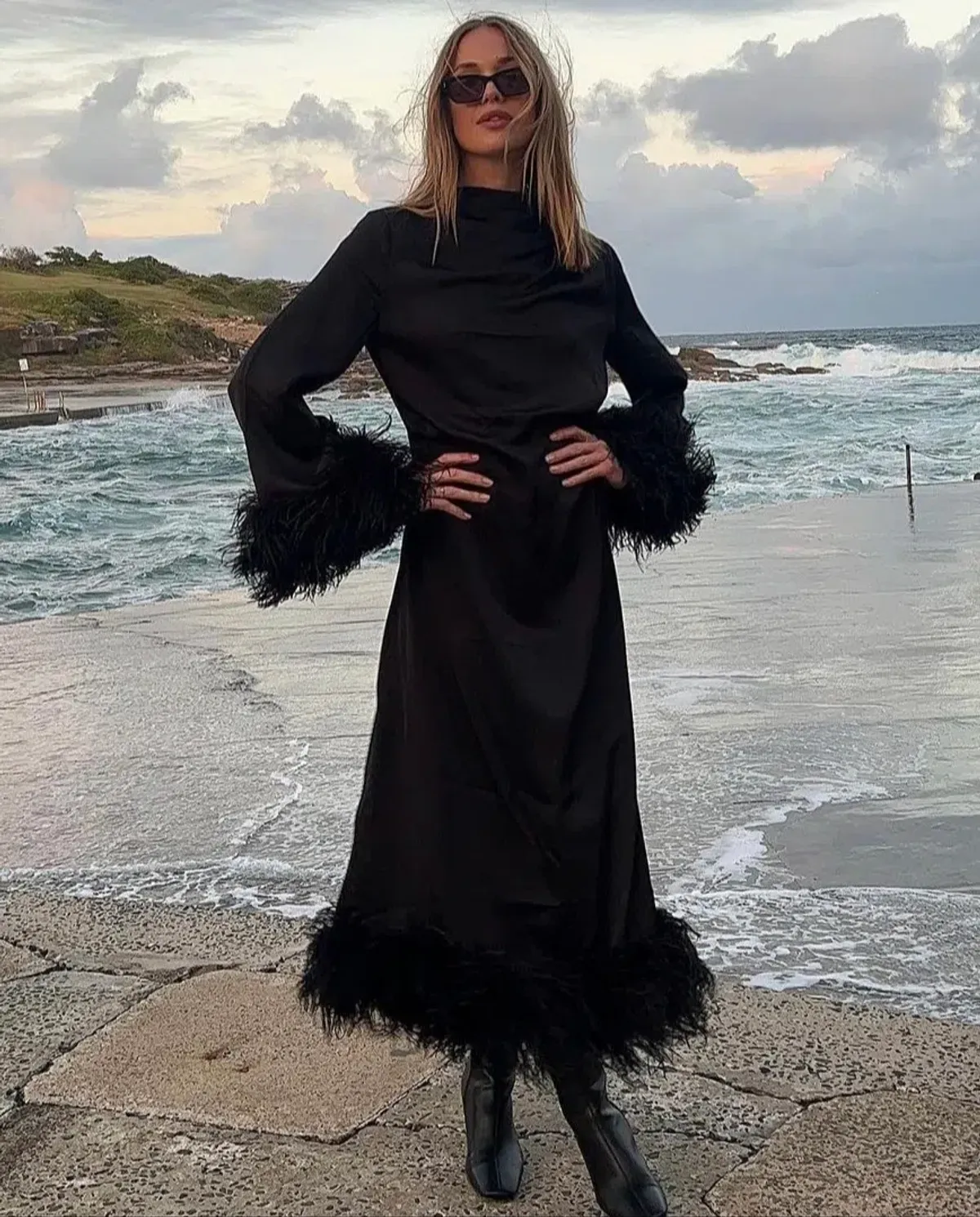 Rachel Gilbert Pietro Dress in Black Size 2/AU10 - Image 2