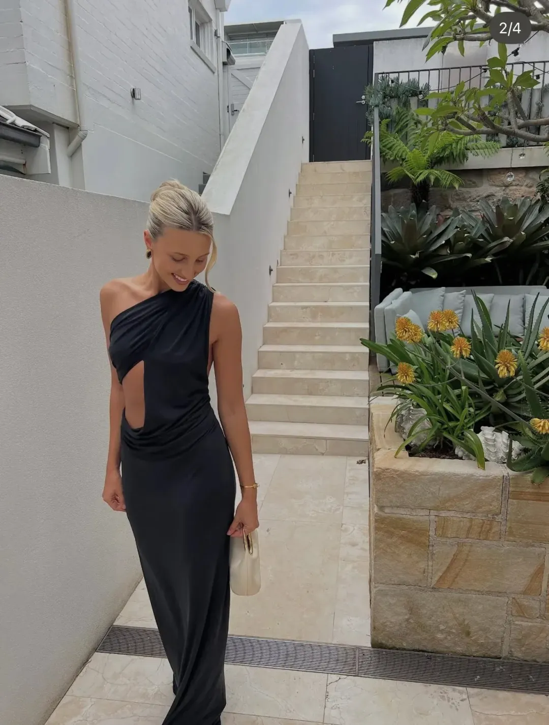 Misha Solstice Cupro Maxi Dress in Black Size XXS for rent on The Volte - main image