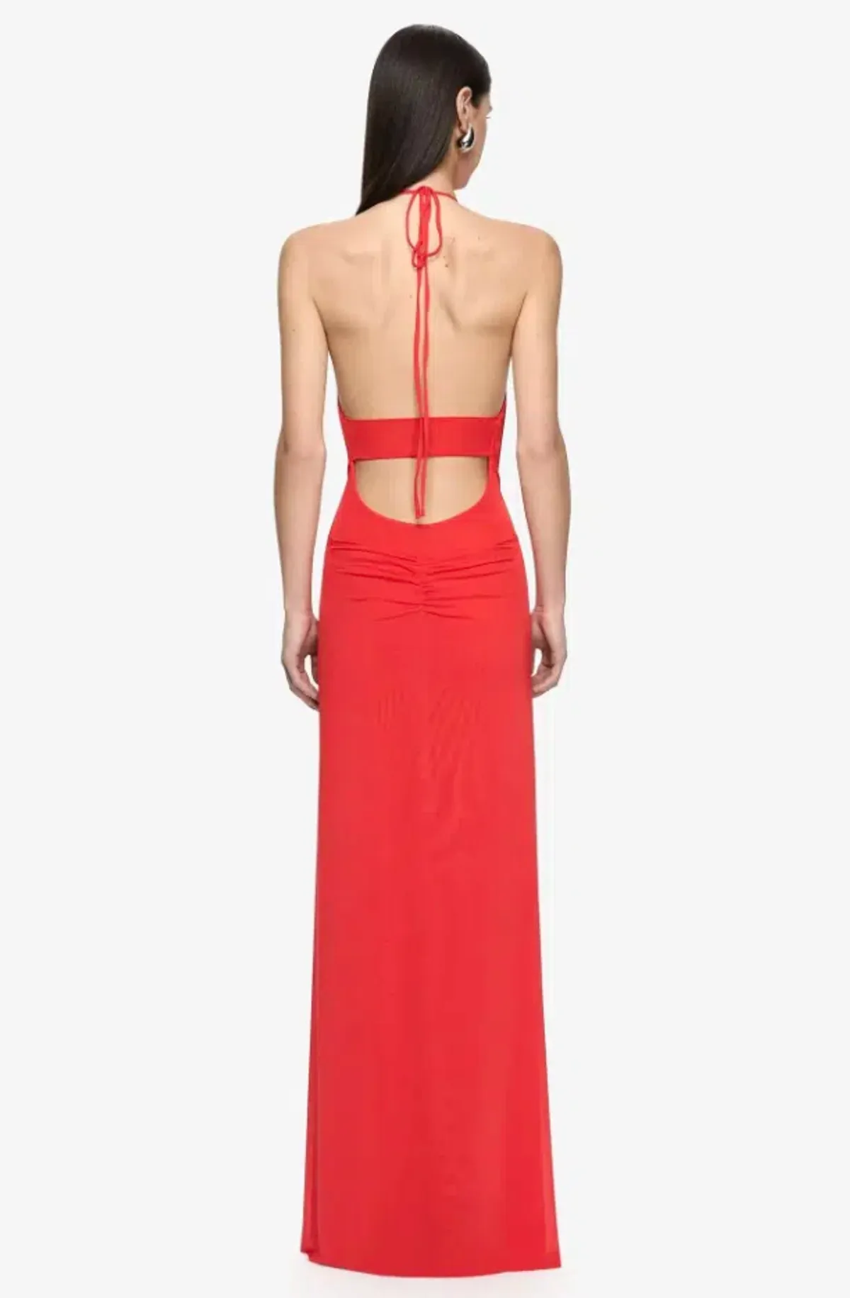 Xanthi V Neck Maxi Dress | Flame - Size 10 - Image 3