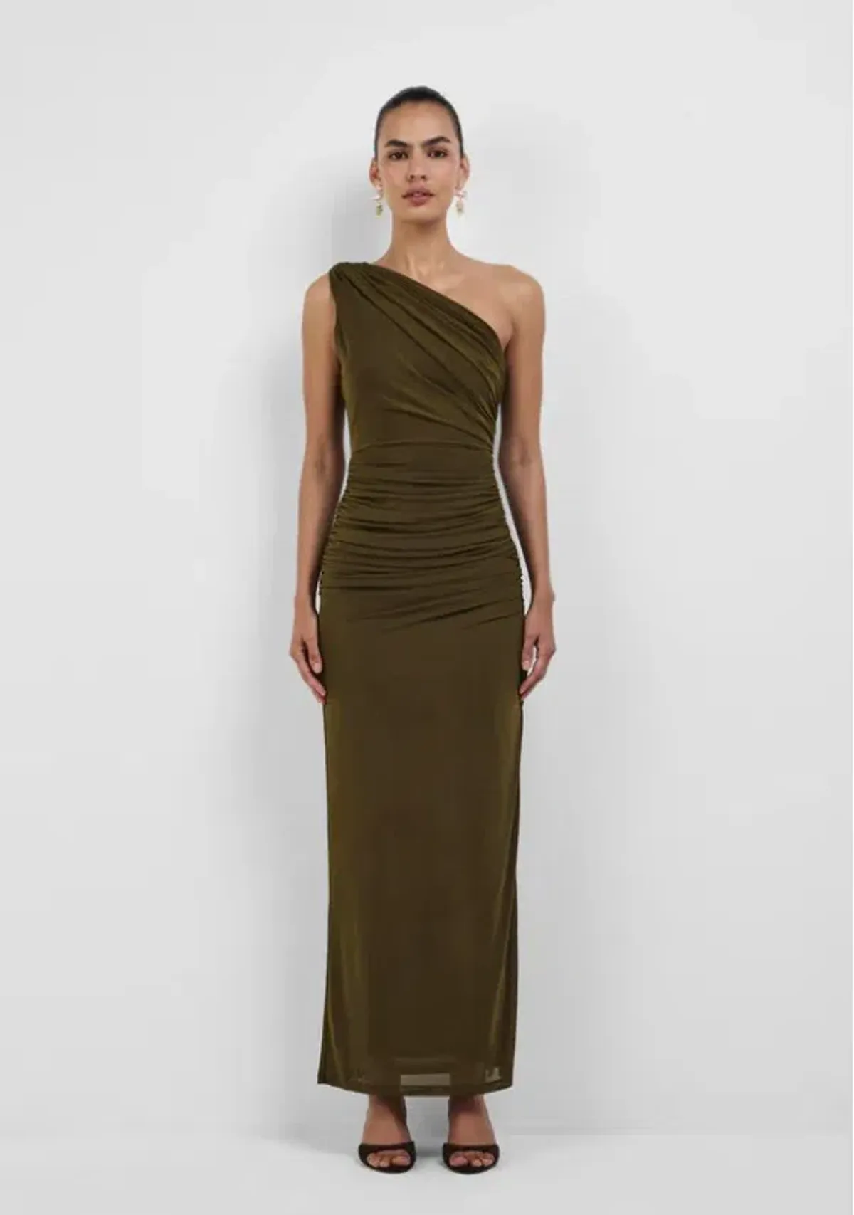Sheike Hallie Gown Khaki Green With Cape Maxi Dress Sizes 12 - Image 2