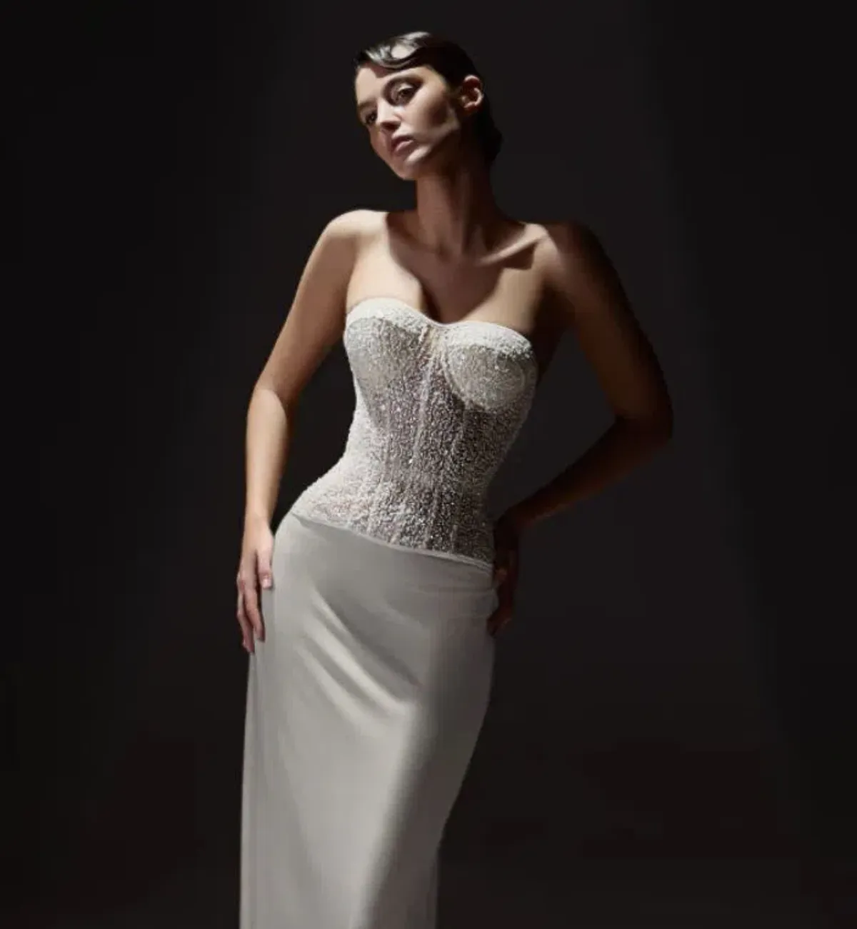 Perfect Corset NY Solene Shiny Corset Size S + Lua Long Skirt - Image 1