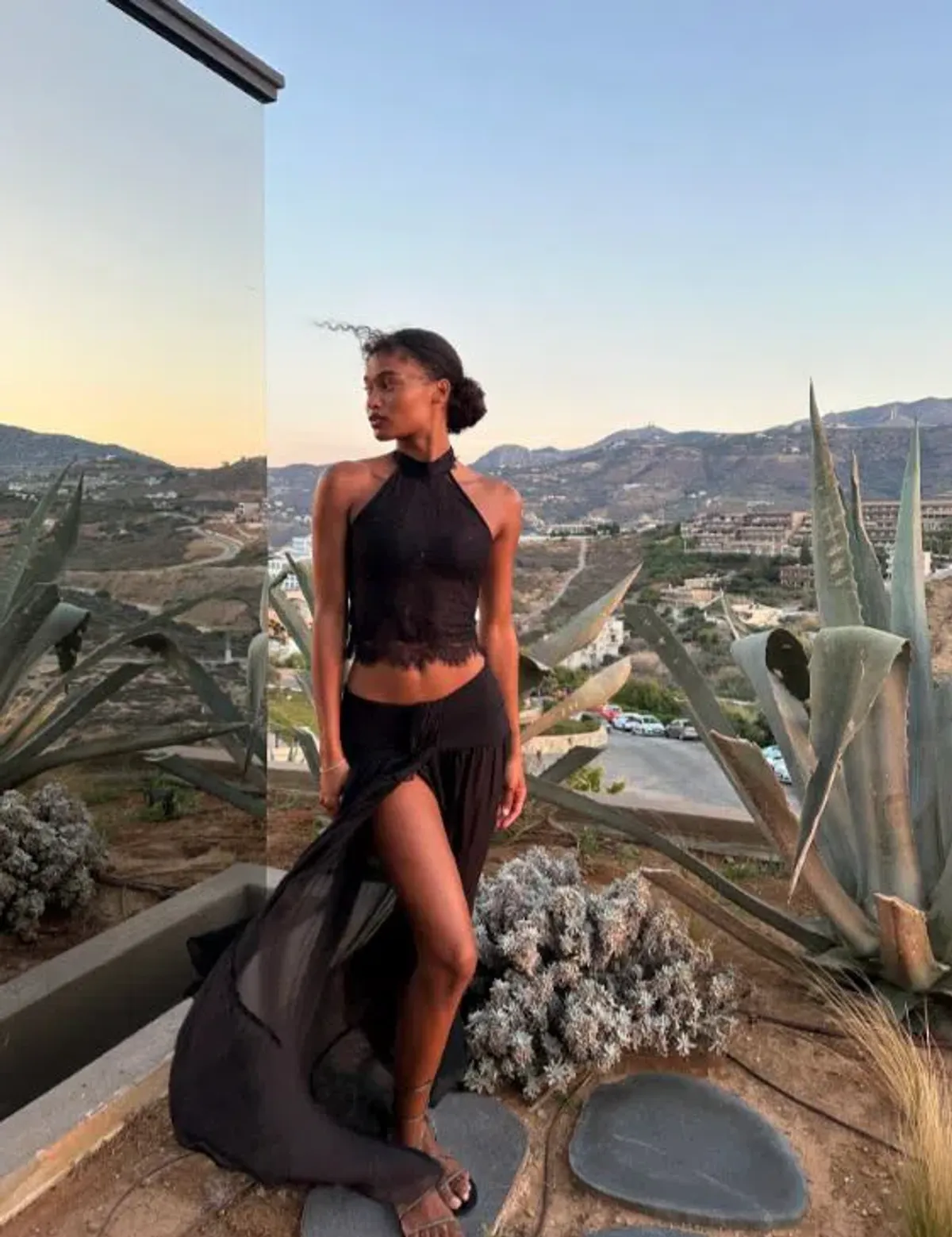 Ooh The Label Poppy Top + Wilhelmina Skirt Size XS in Black for rent on The Volte - main image