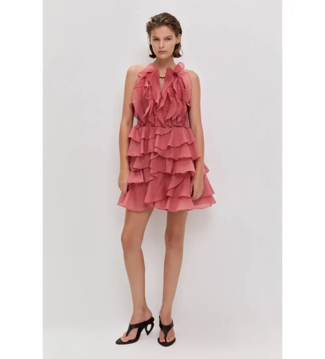 🪸 Aje Cleo Mini Dress in Spiced Coral - Size 12 🪸 Race Day / Hen's Party Dress for rent on The Volte - main image