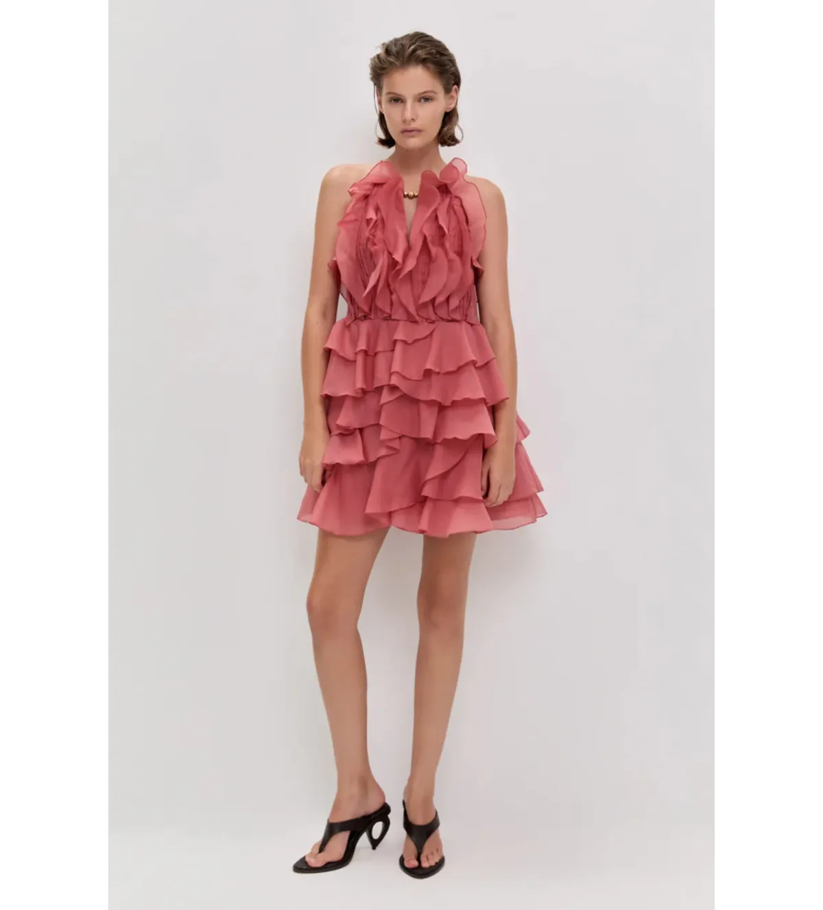🪸 Aje Cleo Mini Dress in Spiced Coral - Size 12 🪸 Race Day / Hen's Party Dress for rent on The Volte - main image