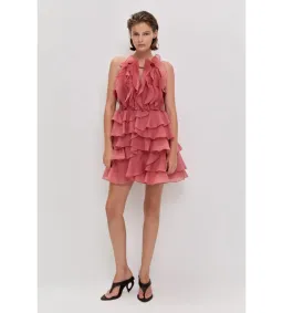 🪸 Aje Cleo Mini Dress in Spiced Coral - Size 12 🪸 Race Day / Hen's Party Dress for rent on The Volte - image 1