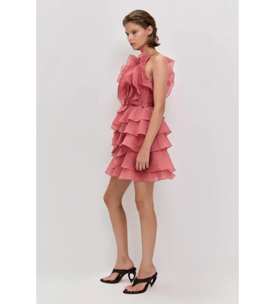 🪸 Aje Cleo Mini Dress in Spiced Coral - Size 12 🪸 Race Day / Hen's Party Dress for rent on The Volte - main image