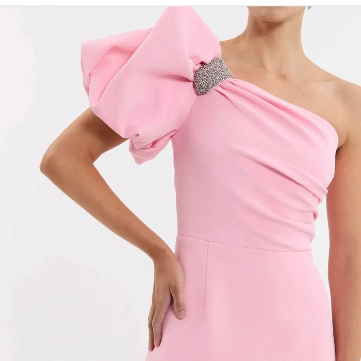 💗 REBECCA VALLANCE Isabella Gown in Pastel Pink - Size 12 💗 - Image 5