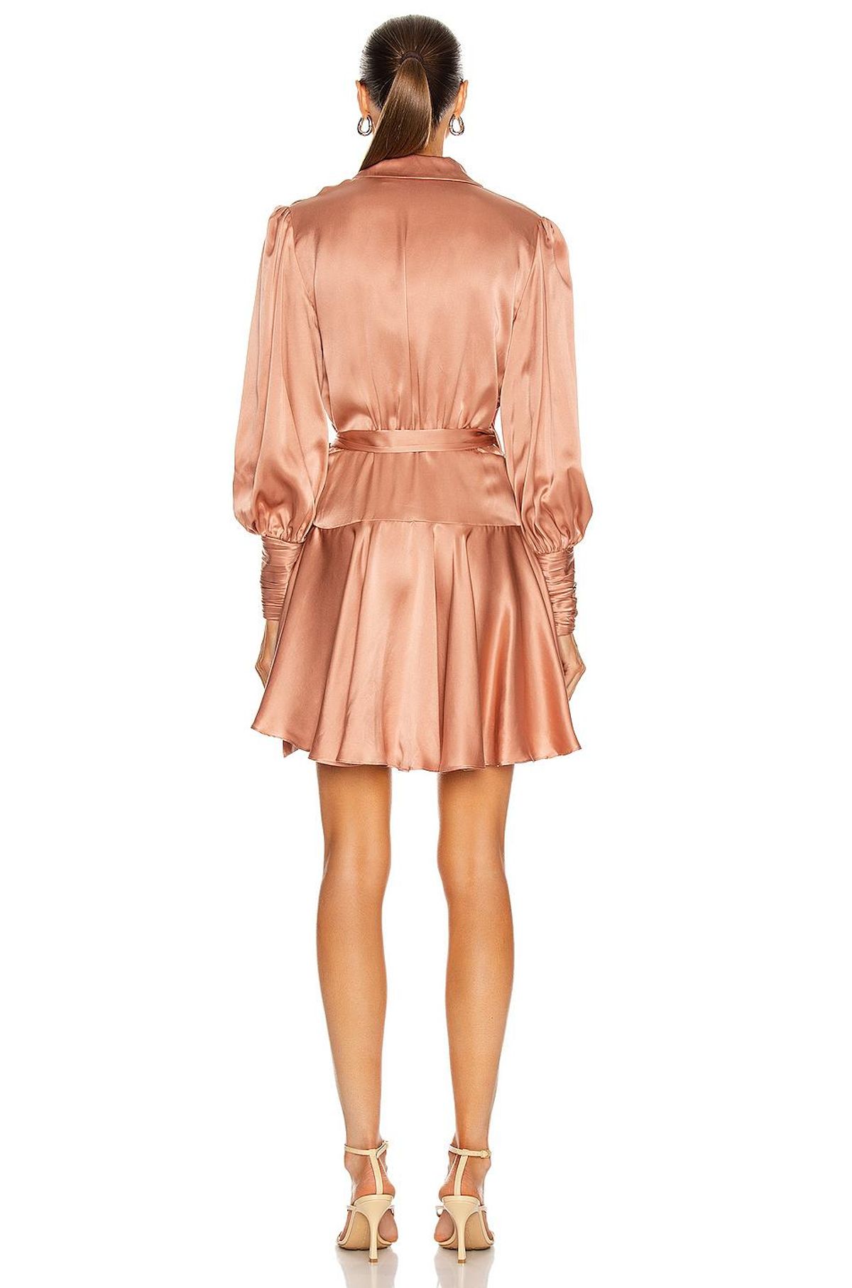 Zimmermann Silk Wrap Mini Dress Lipstick Size 0 - Image 2