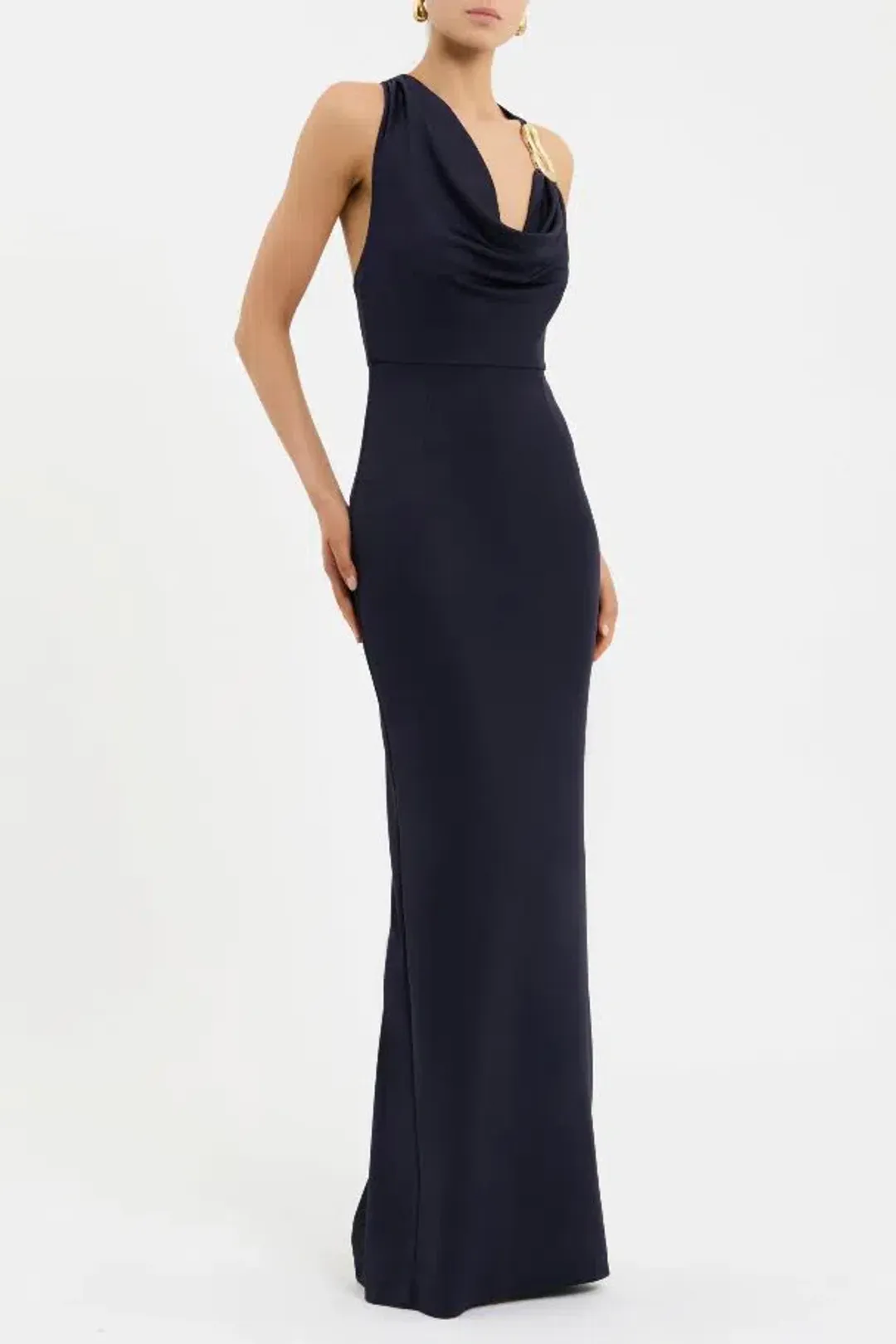 🌌 REBECCA VALLANCE Ayesha Halter Maxi Dress - DARK NAVY BLUE- Size 8 - FORMAL EVENING DRESS 🌌 for rent on The Volte - main image