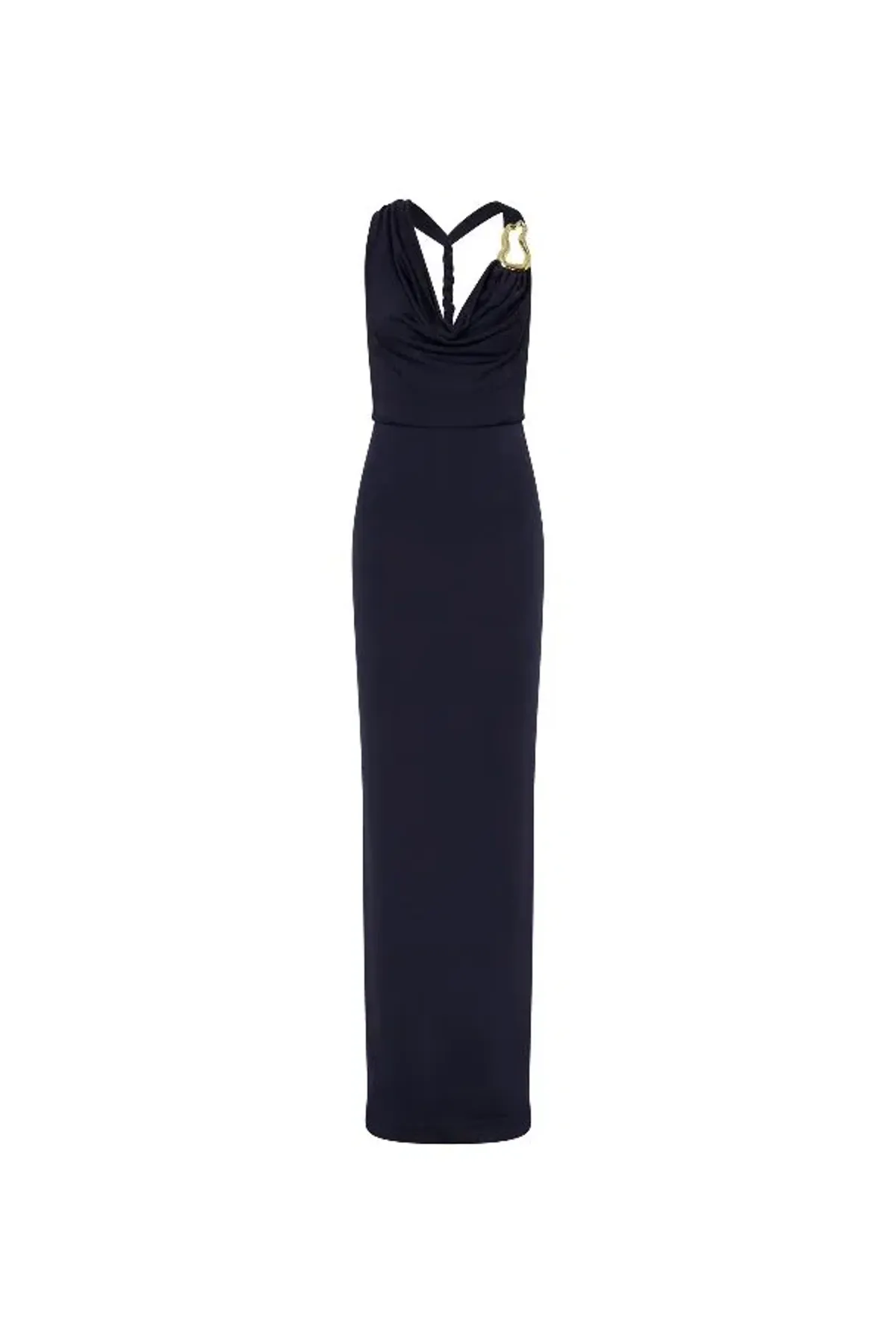 🌌 REBECCA VALLANCE Ayesha Halter Maxi Dress - DARK NAVY BLUE- Size 8 - FORMAL EVENING DRESS 🌌 - Image 2