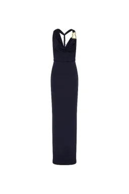 🌌 REBECCA VALLANCE Ayesha Halter Maxi Dress - DARK NAVY BLUE- Size 8 - FORMAL EVENING DRESS 🌌 for rent on The Volte - image 2