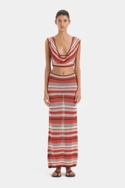 Sir The Label Coastline Tie Dress in Red Stripe Size 1 / AU 8 for rent on The Volte - image 6