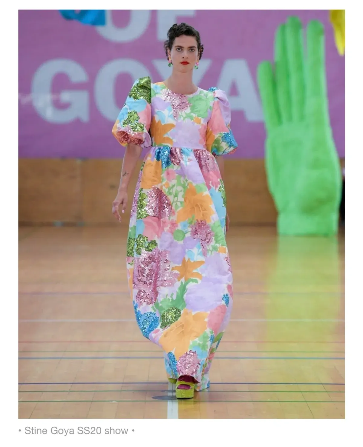 Stine Goya Floral Print Mikado Gown - size Small - Image 3