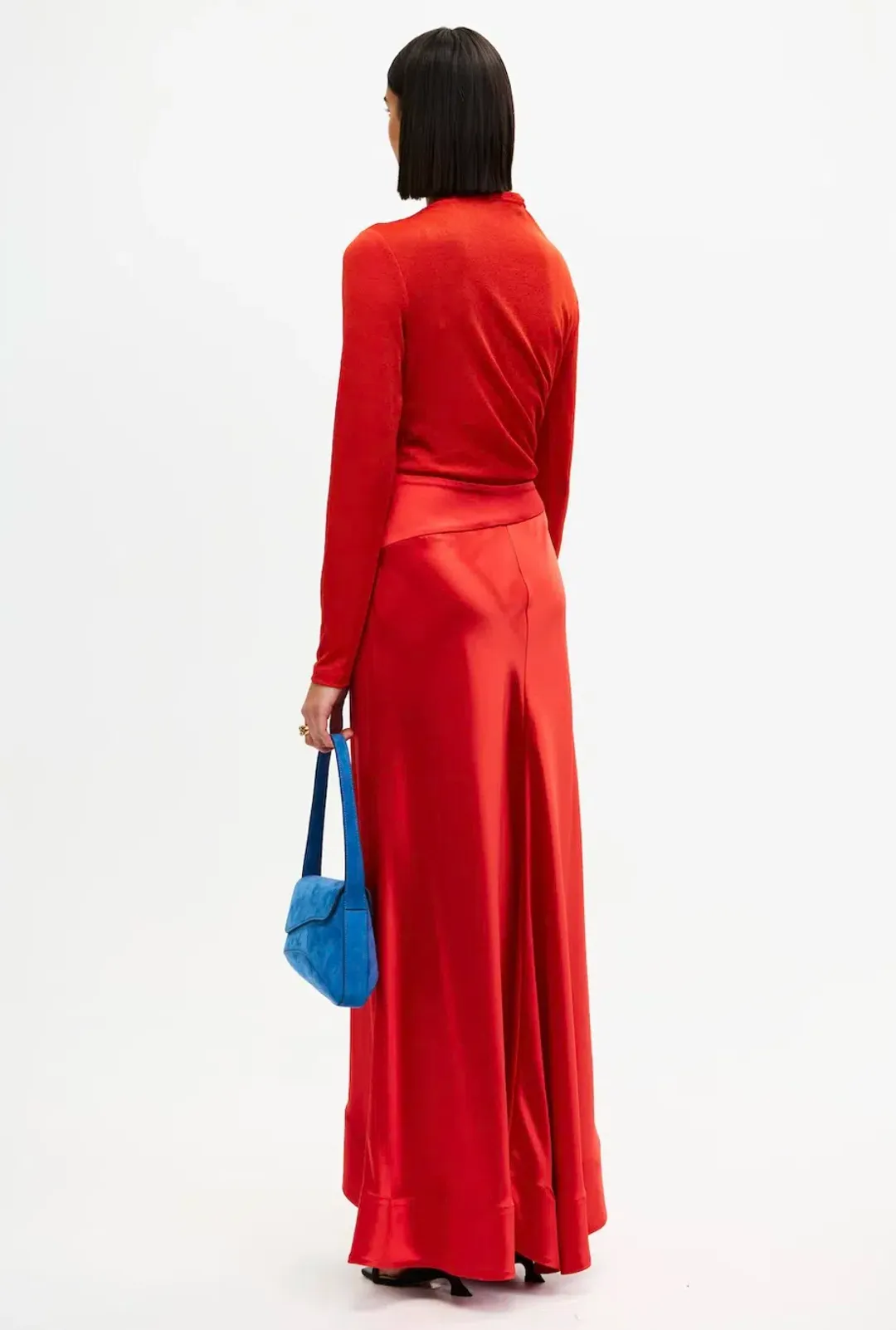 Acler Hertfordshire Red Longsleeve Maxi Gown for rent on The Volte - main image