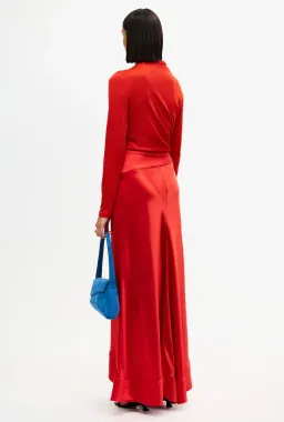 Acler Hertfordshire Red Longsleeve Maxi Gown for rent on The Volte - image 3