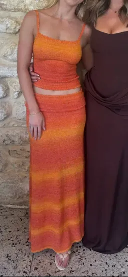 I am Deliah Gabriella Skirt and top set Papaya for rent on The Volte - image 1