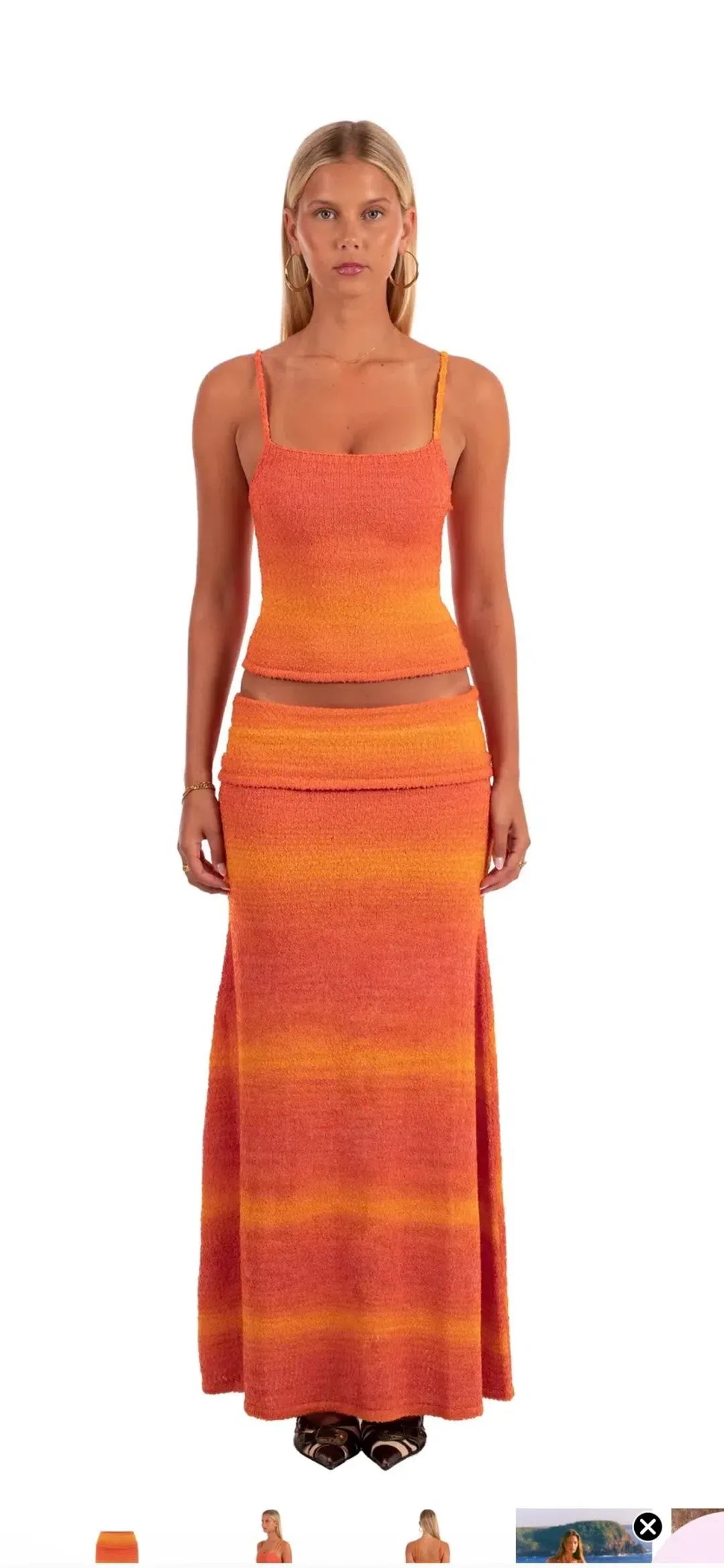 I am Deliah Gabriella Skirt and top set Papaya for rent on The Volte - main image