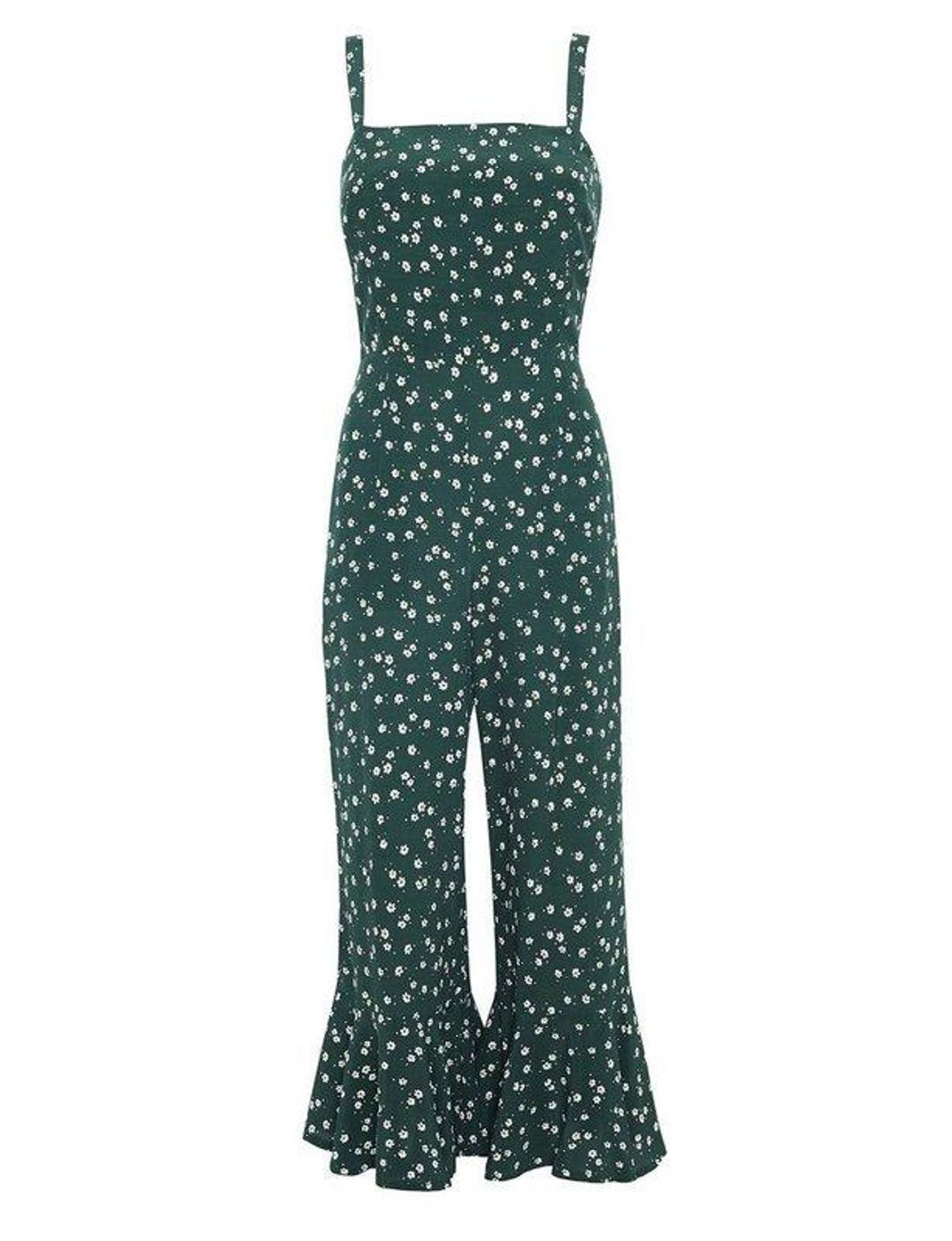 Faithfull the Brand Lea Jumpsuit Green Bettina Floral Print Size XS for rent on The Volte - main image