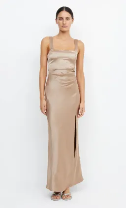 Bec + Bridge dreamer square neck dress golden size 6 for rent on The Volte - image 1