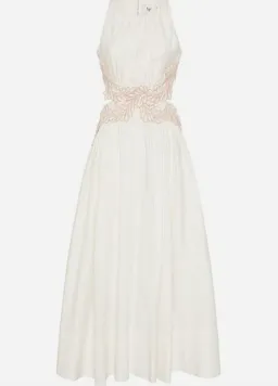 AJE Botanical Trim Midi Dress Ivory size 12 for rent on The Volte - image 1