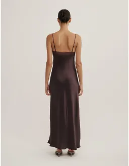 Witchery Lace Neck Slip Dress Size 12 AU Espresso for rent on The Volte - image 5
