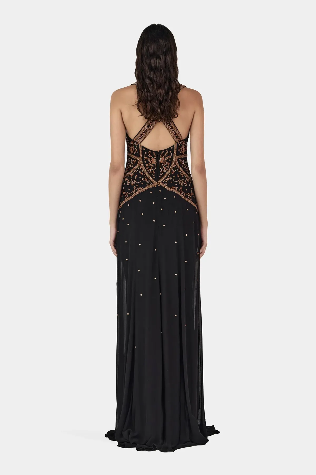Hansen + Gretel Maja Beaded Maxi Dress Onyx SIZE 10 - Image 6