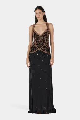 Hansen + Gretel Maja Beaded Maxi Dress Onyx SIZE 10 for rent on The Volte - image 5