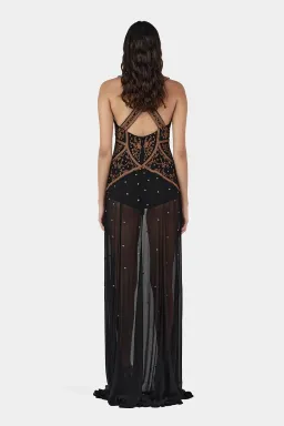 Hansen + Gretel Maja Beaded Maxi Dress Onyx SIZE 10 for rent on The Volte - image 2