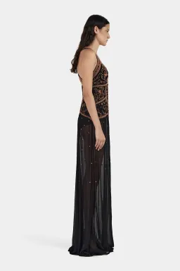 Hansen + Gretel Maja Beaded Maxi Dress Onyx SIZE 10 for rent on The Volte - image 4