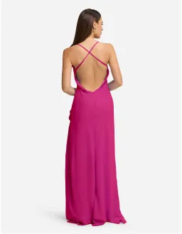 Runaway The Label Jionni Ruffle Maxi Dress Size S Berry for rent on The Volte - image 2