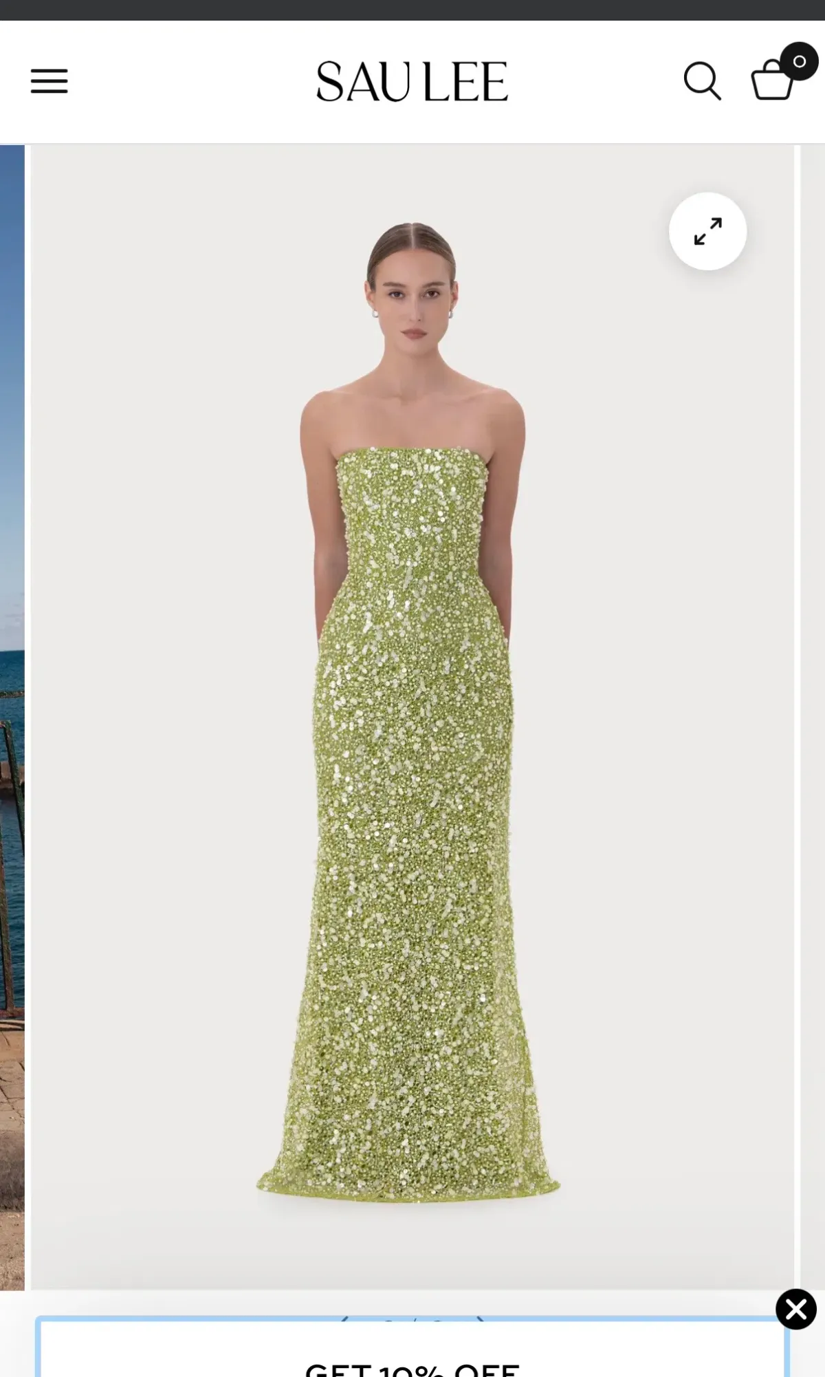 Sau Lee Courtney Beaded Dress size S - Image 1