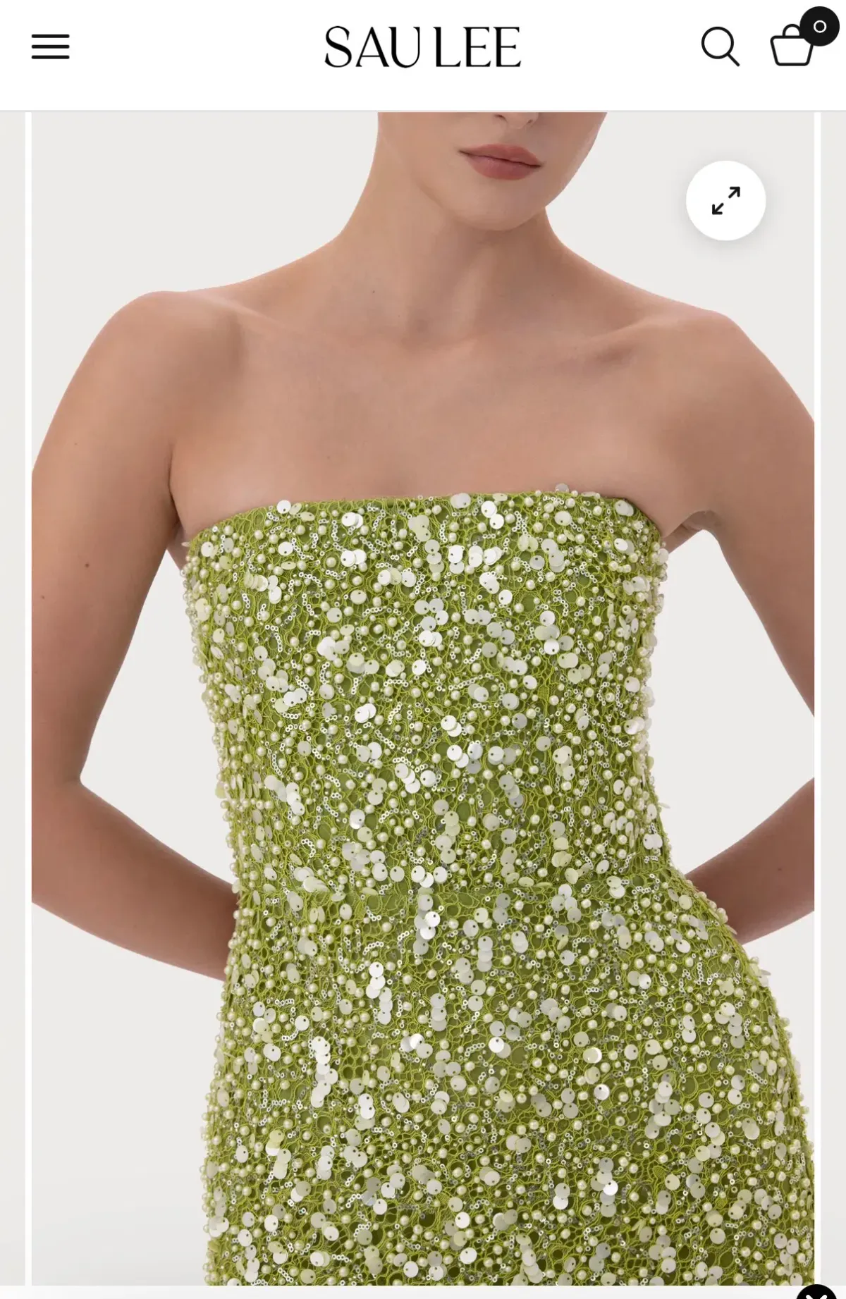 Sau Lee Courtney Beaded Dress size S - Image 3
