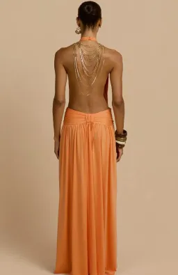 Arcina Ori Santina Dress in Tangerine Size XS/6 for rent on The Volte - image 3