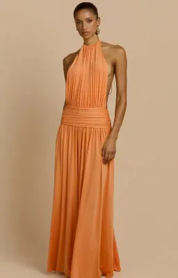 Arcina Ori Santina Dress in Tangerine Size S/8 for rent on The Volte - image 1