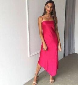 Camilla and Marc Sirocco Slip Dress Fuschia Size 6 for rent on The Volte - image 1
