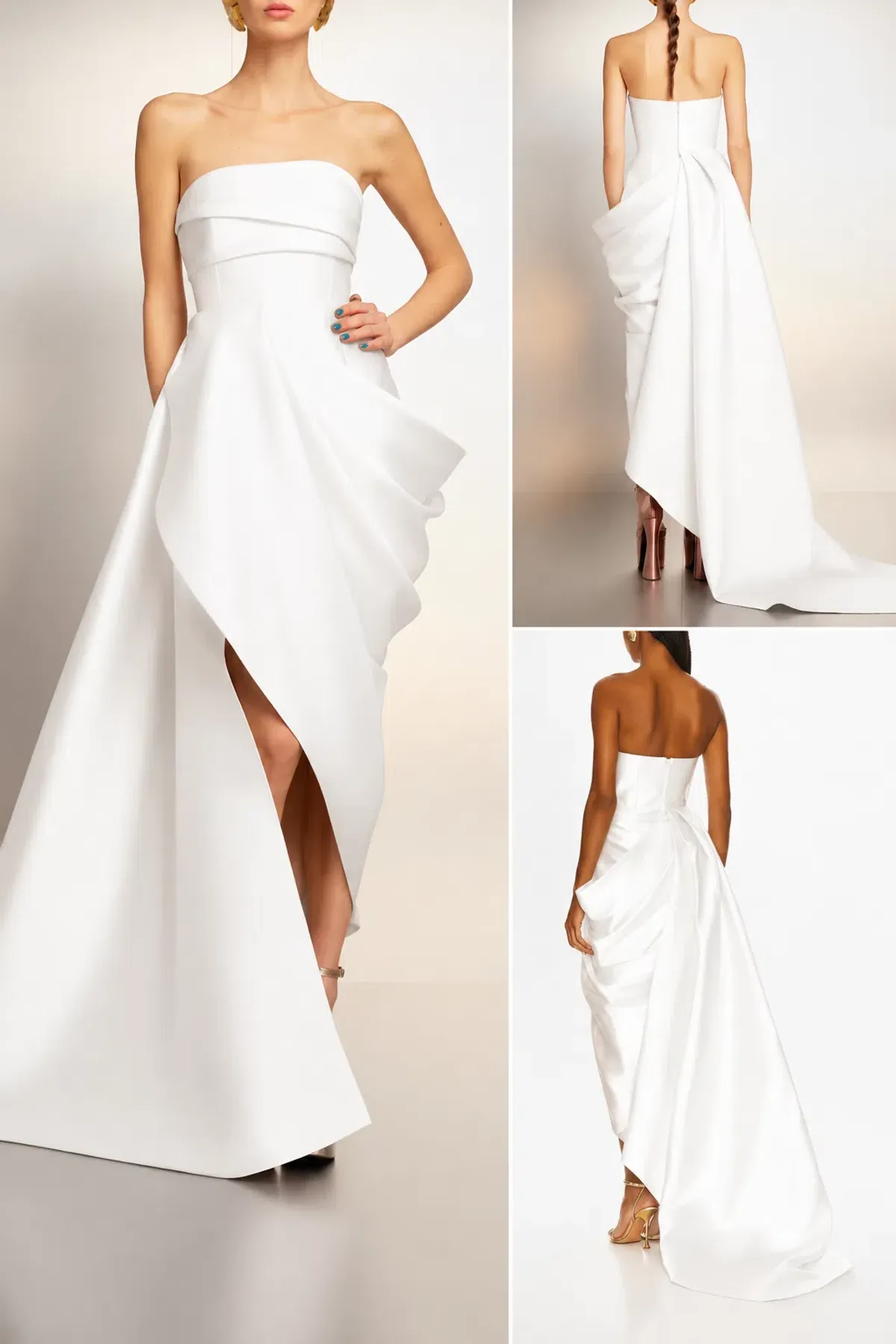 Solace London Raya Midi Dress White - Size 12 - Image 2