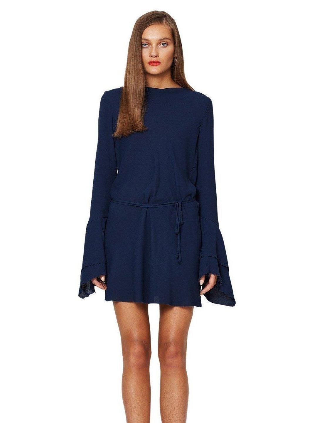Bec & Bridge Emmanuel Eyes Long Sleeve Dress in Navy size 6 for rent on The Volte - main image