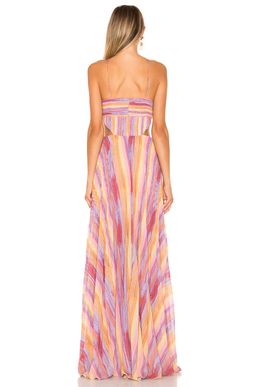 Amur Janet Halter Gown Pink Multi Size 8 for rent on The Volte - image 3