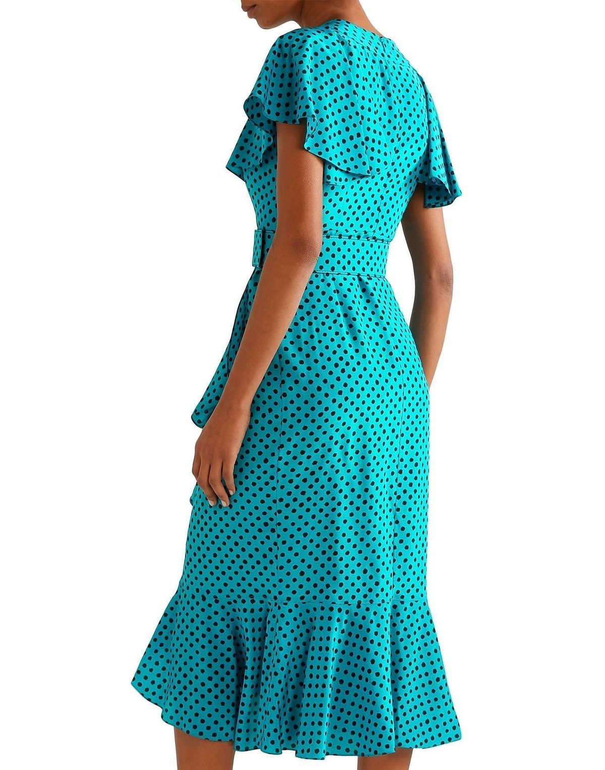 Michael Kors Collection silk spot dot midi cocktail dress - Image 5