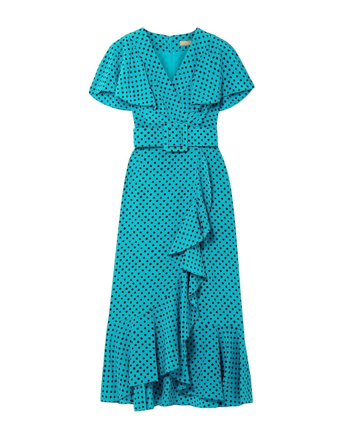 Michael Kors Collection silk spot dot midi cocktail dress - Image 3